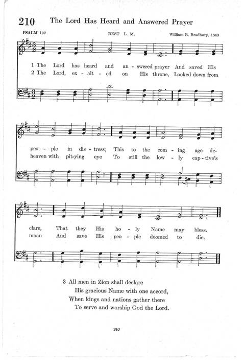 Psalter Hymnal (Red): doctrinal standards and liturgy of the Christian Reformed Church page 240