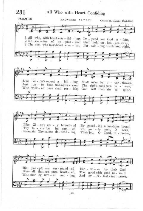 Psalter Hymnal (Red): doctrinal standards and liturgy of the Christian Reformed Church page 322