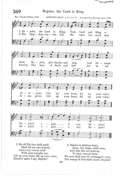 Psalter Hymnal (Red): doctrinal standards and liturgy of the Christian Reformed Church page 420