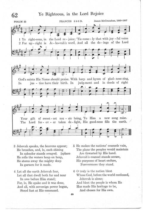 Psalter Hymnal (Red): doctrinal standards and liturgy of the Christian Reformed Church page 69