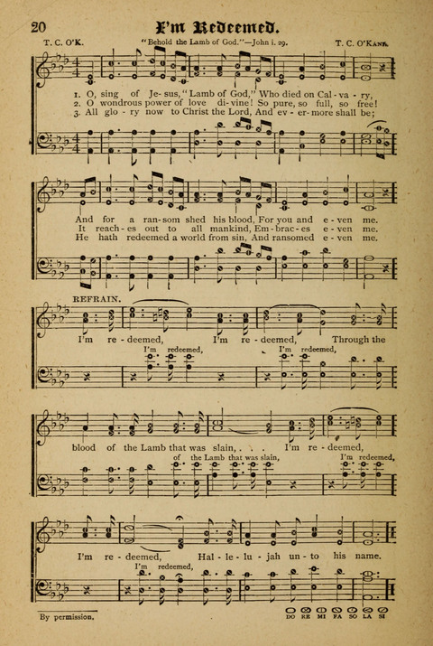 The Quartet: Four Complete Works in One Volume (Songs of Redeeming Love, The Ark of Praise, the Quiver of Sacred Song, and the Hymns of the Heart with Solos) page 20