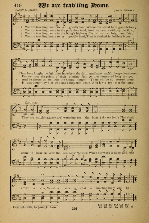 The Quartet: Four Complete Works in One Volume (Songs of Redeeming Love, The Ark of Praise, the Quiver of Sacred Song, and the Hymns of the Heart with Solos) page 376