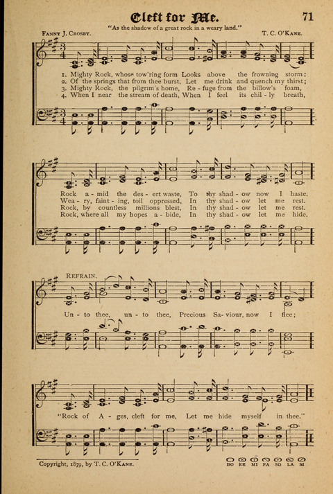 The Quartet: Four Complete Works in One Volume (Songs of Redeeming Love, The Ark of Praise, the Quiver of Sacred Song, and the Hymns of the Heart with Solos) page 71