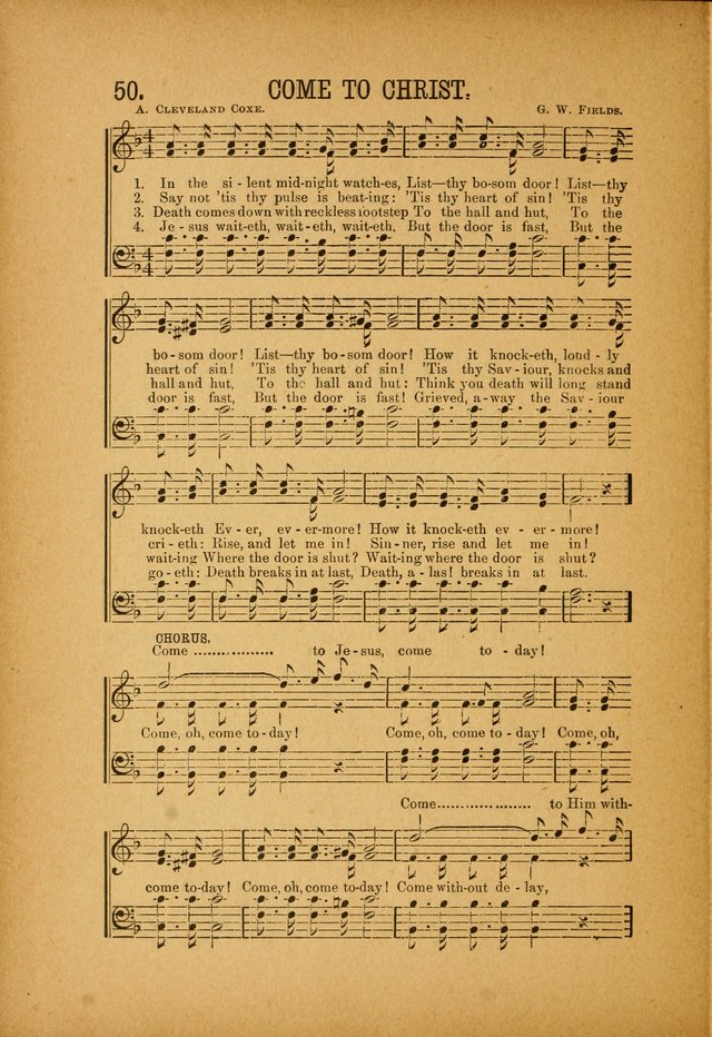 Quartette: containing Songs for the Ransomed, Songs of Love Peace and Joy, Gems of Gospel Song, Salvation Echoes, with one hundred choice selections added page 50