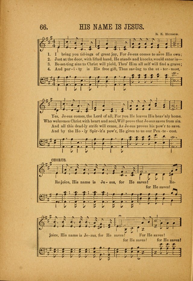 Quartette: containing Songs for the Ransomed, Songs of Love Peace and Joy, Gems of Gospel Song, Salvation Echoes, with one hundred choice selections added page 66