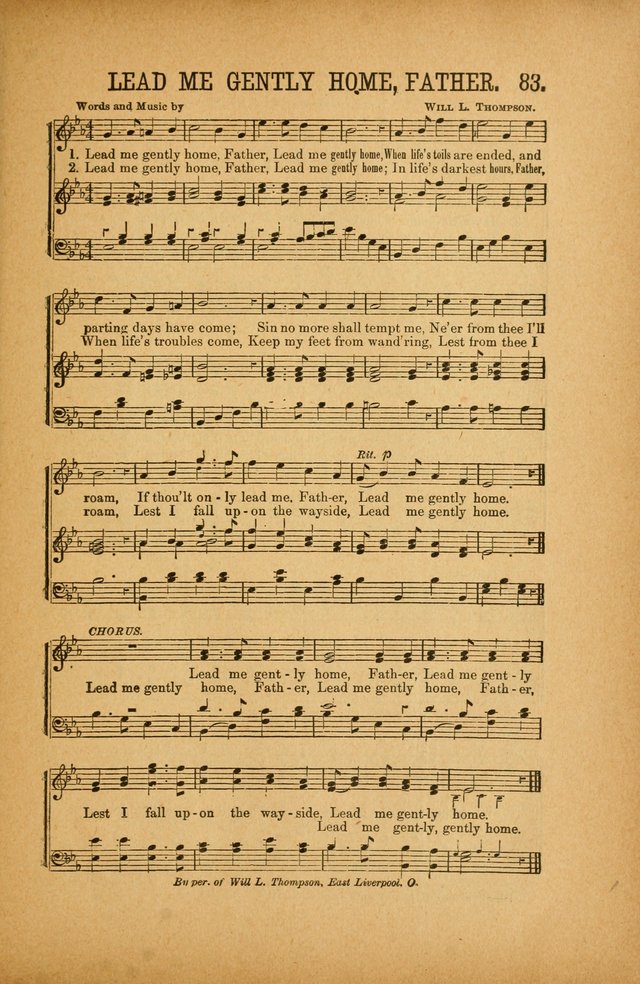 Quartette: containing Songs for the Ransomed, Songs of Love Peace and Joy, Gems of Gospel Song, Salvation Echoes, with one hundred choice selections added page 83