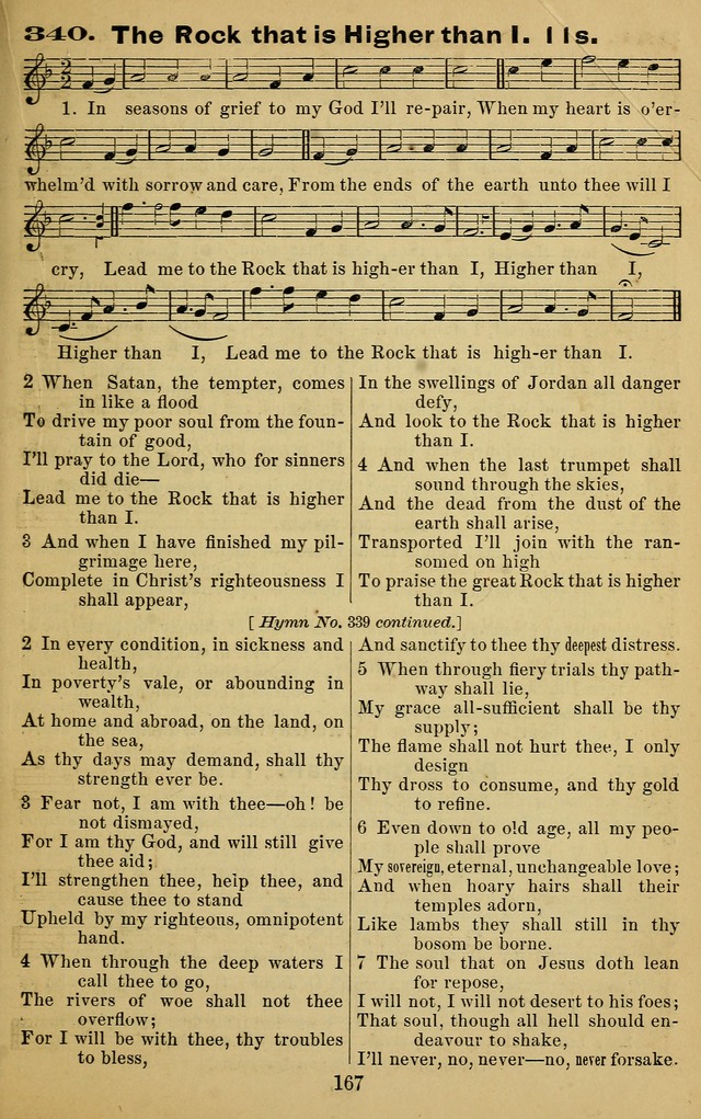 The Revivalist: a Collection of Choice Revival Hymns and Tunes page 167