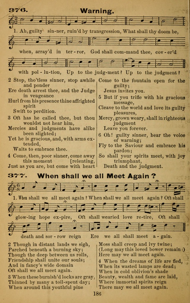 The Revivalist: a Collection of Choice Revival Hymns and Tunes page 186
