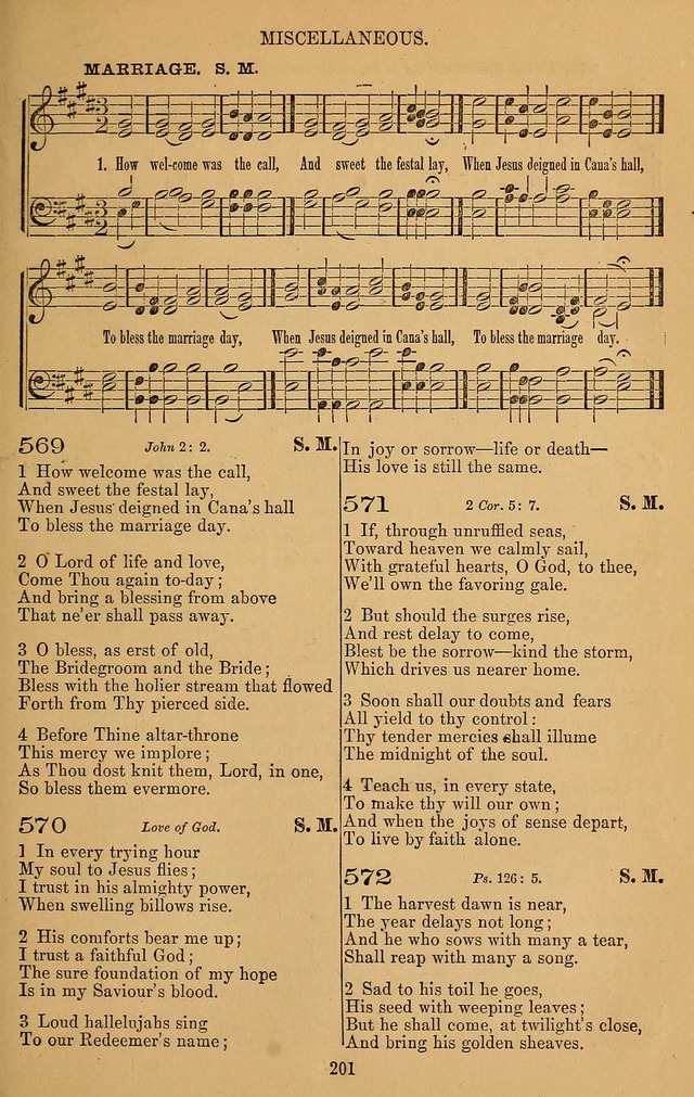 The Reformed Church Hymnal: with tunes page 201