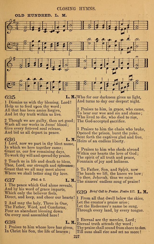 The Reformed Church Hymnal: with tunes page 227