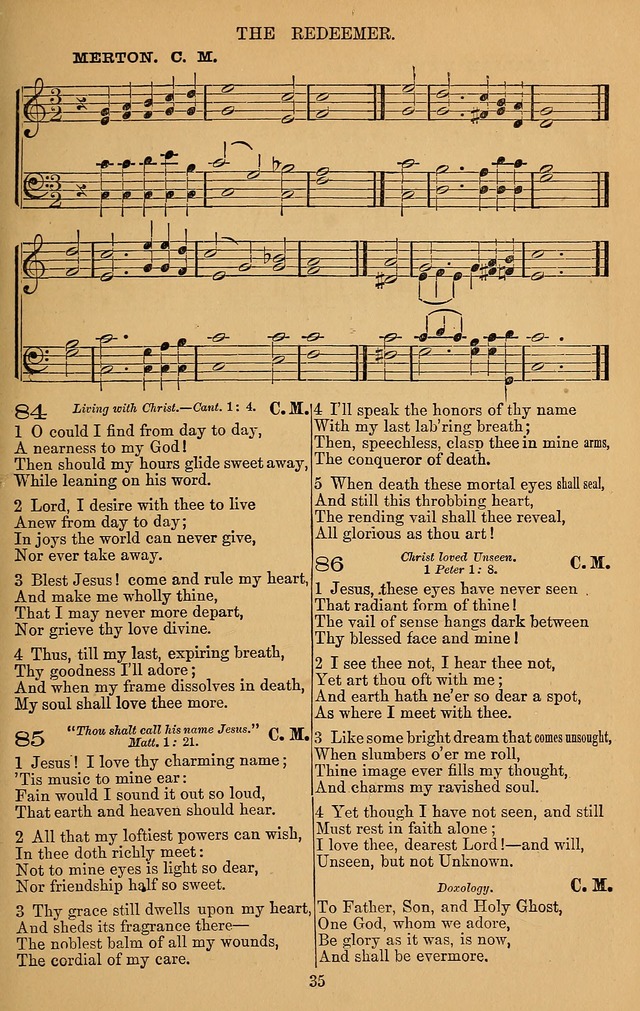 The Reformed Church Hymnal: with tunes page 35