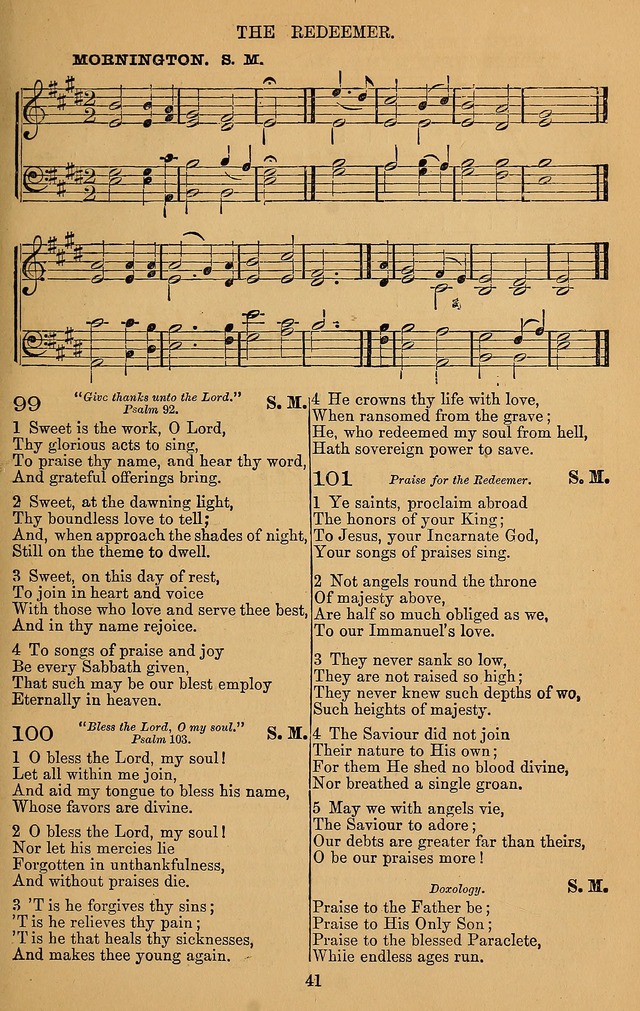 The Reformed Church Hymnal: with tunes page 41
