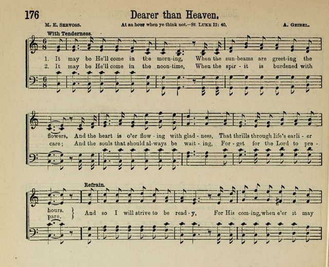 Royal Gems: a new and choice collection of Sunday school songs page 176