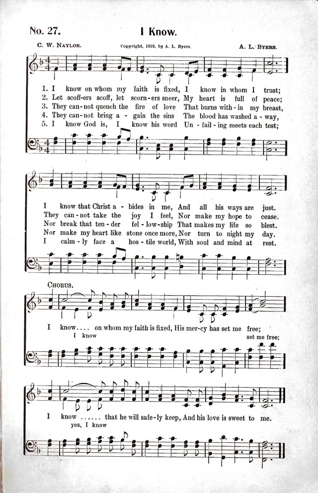 Reformation Glory: a new and inspiring collection of gospel hymns for evangelistic services page 27