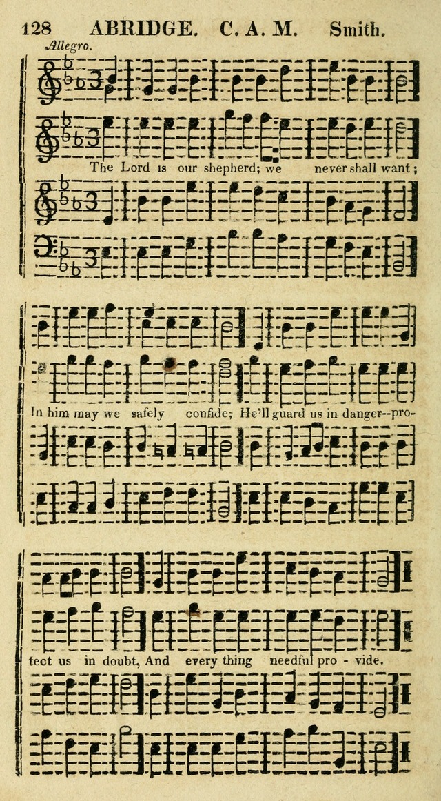 Regular Hymns: on a great variety of evangelical subjects and important occasions: with musical directions, for all the varieties of appropriate expression page 128