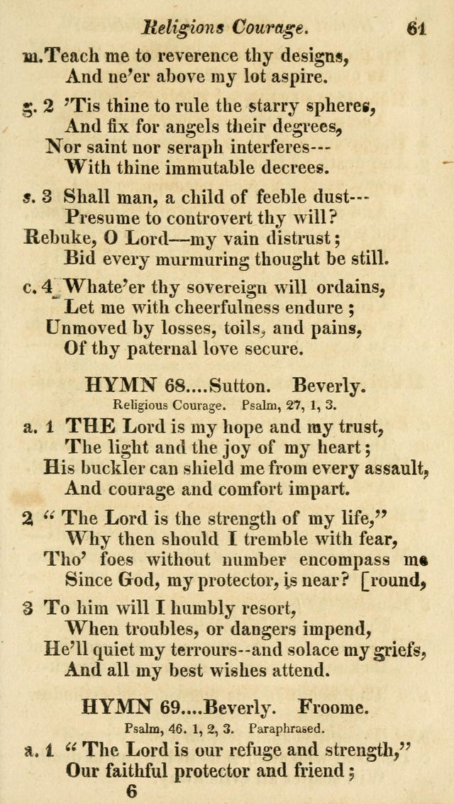 Regular Hymns: on a great variety of evangelical subjects and important occasions: with musical directions, for all the varieties of appropriate expression page 61