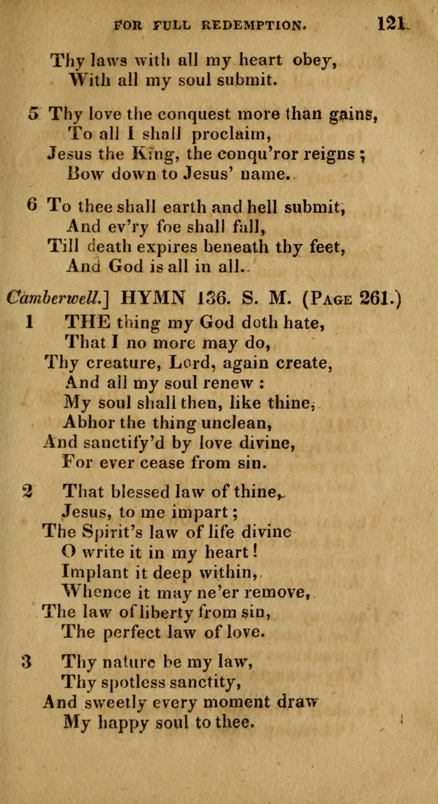 The Reformed Methodist Pocket Hymnal: Revised: collected from various authors. Designed for the worship of God in all Christian churches. page 121