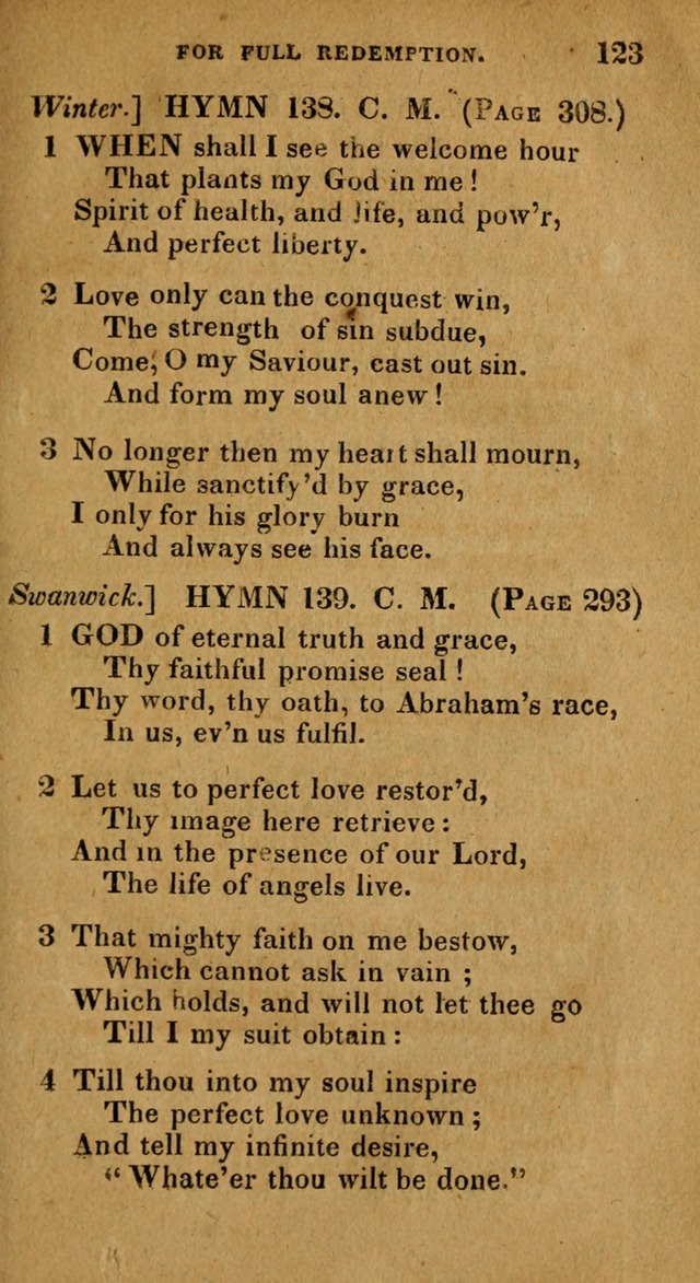 The Reformed Methodist Pocket Hymnal: Revised: collected from various authors. Designed for the worship of God in all Christian churches. page 123