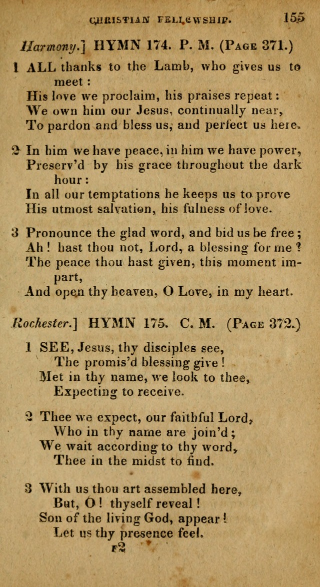 The Reformed Methodist Pocket Hymnal: Revised: collected from various authors. Designed for the worship of God in all Christian churches. page 155