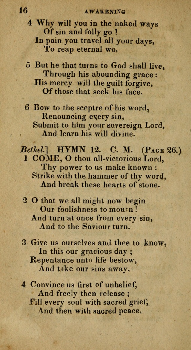 The Reformed Methodist Pocket Hymnal: Revised: collected from various authors. Designed for the worship of God in all Christian churches. page 16