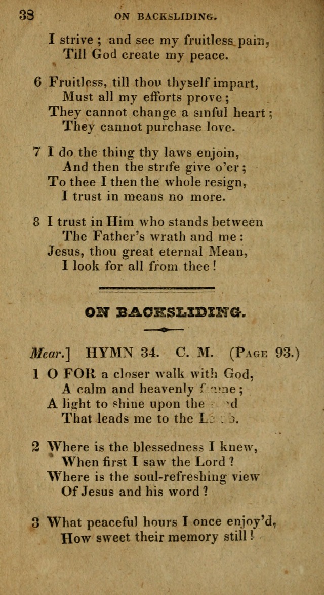 The Reformed Methodist Pocket Hymnal: Revised: collected from various authors. Designed for the worship of God in all Christian churches. page 38