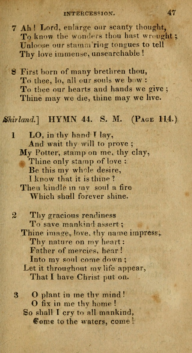 The Reformed Methodist Pocket Hymnal: Revised: collected from various authors. Designed for the worship of God in all Christian churches. page 47