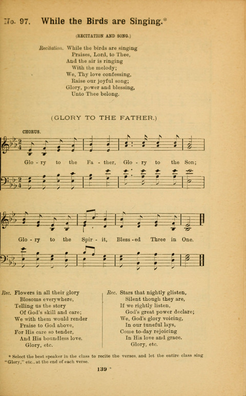 Recitations Song and Story: for Sunday and day schools, primary and intermediate Departments page 139