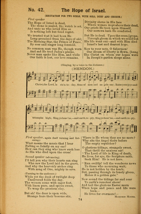 Recitations Song and Story: for Sunday and day schools, primary and intermediate Departments page 74