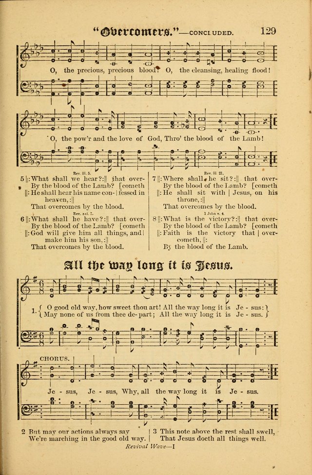 The Revival Wave: A Book of Revival Hymns and Music page 129