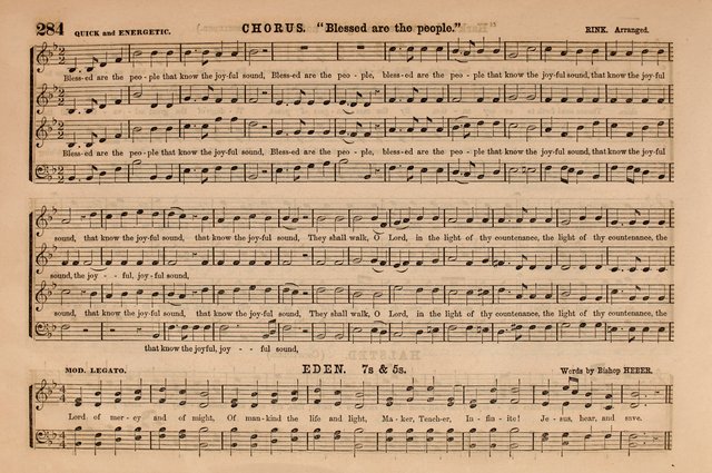 Selah: a collection of psalm and hymn tunes, introits, anthems, chants, motetts, choruses, etc. adapted to the use of classes, private circles, and worship assemblies page 284