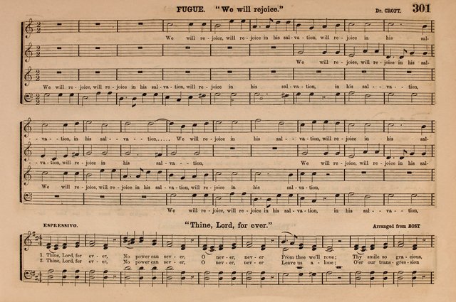 Selah: a collection of psalm and hymn tunes, introits, anthems, chants, motetts, choruses, etc. adapted to the use of classes, private circles, and worship assemblies page 301