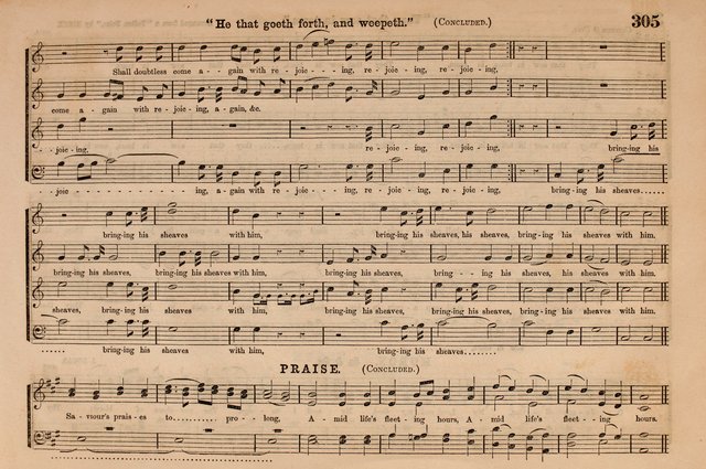 Selah: a collection of psalm and hymn tunes, introits, anthems, chants, motetts, choruses, etc. adapted to the use of classes, private circles, and worship assemblies page 305