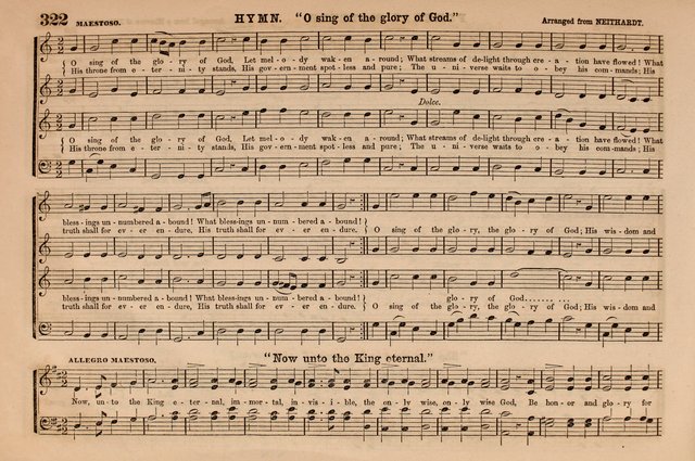 Selah: a collection of psalm and hymn tunes, introits, anthems, chants, motetts, choruses, etc. adapted to the use of classes, private circles, and worship assemblies page 322