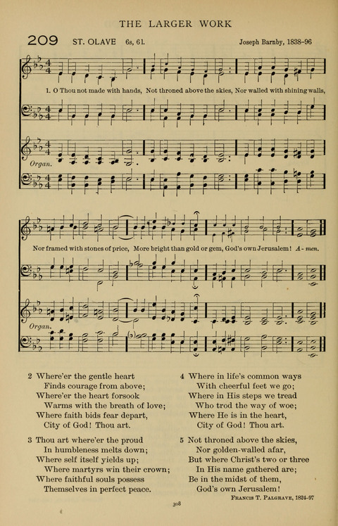 Songs for the Chapel: Arranged for male voices, for use in colleges, academies, schools and societies page 308