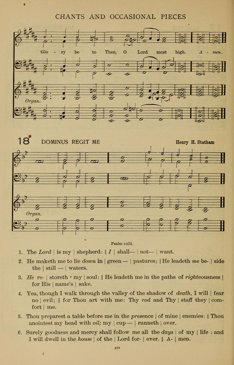 Songs for the Chapel: Arranged for male voices, for use in colleges, academies, schools and societies page 422