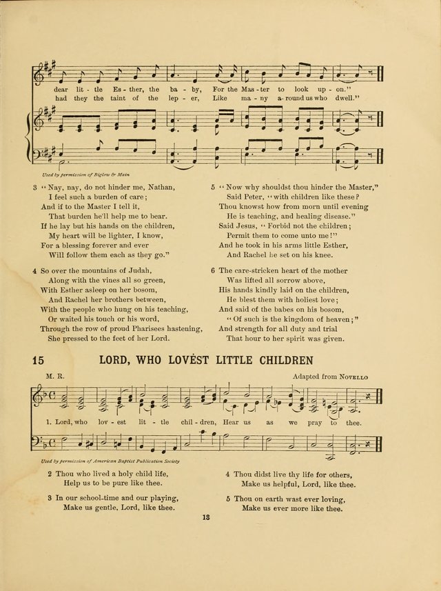 Songs for Little People: for use in Sunday-School, the kindergarten and the home page 13