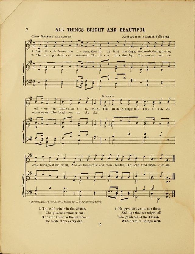 Songs for Little People: for use in Sunday-School, the kindergarten and the home page 6