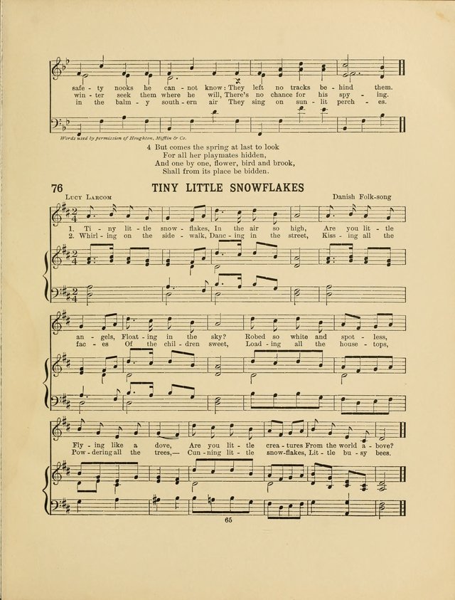 Songs for Little People: for use in Sunday-School, the kindergarten and the home page 67
