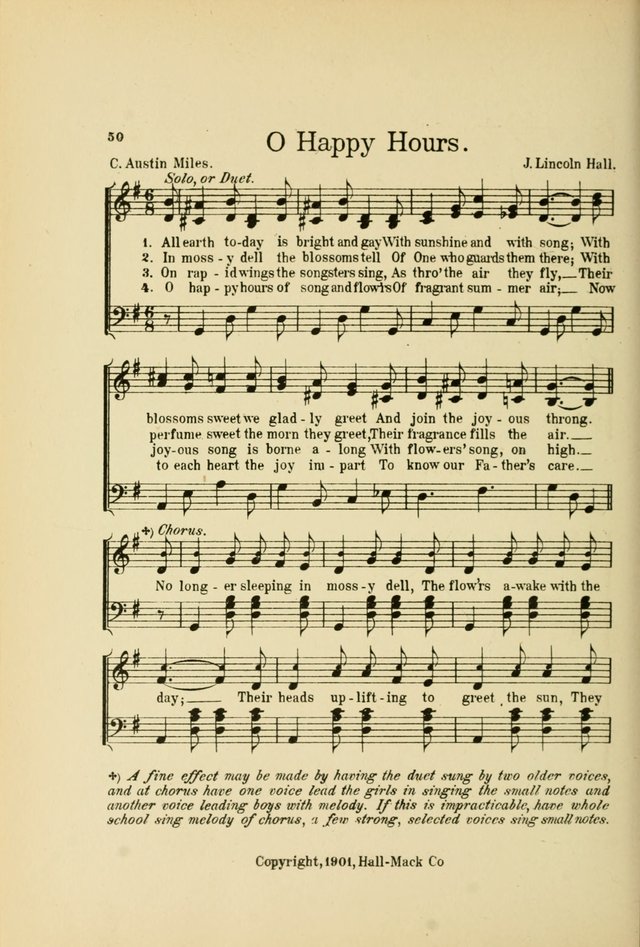 Songs for Little Singers: A Collection of easy pieces for Beginners and Primary Departments of the Sunday School and for use at home page 50