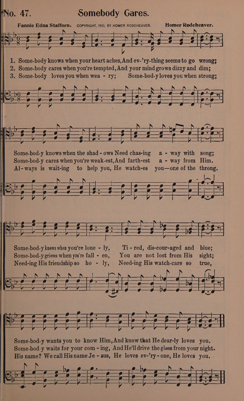 Songs for Men: A Collection of Gospel Songs for Male Quartets and Choruses page 47