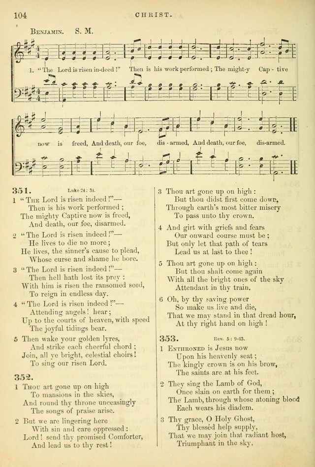 Songs for the Sanctuary, or Hymns and Tunes for Christian Worship page 104