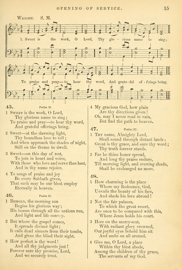 Songs for the Sanctuary, or Hymns and Tunes for Christian Worship page 15