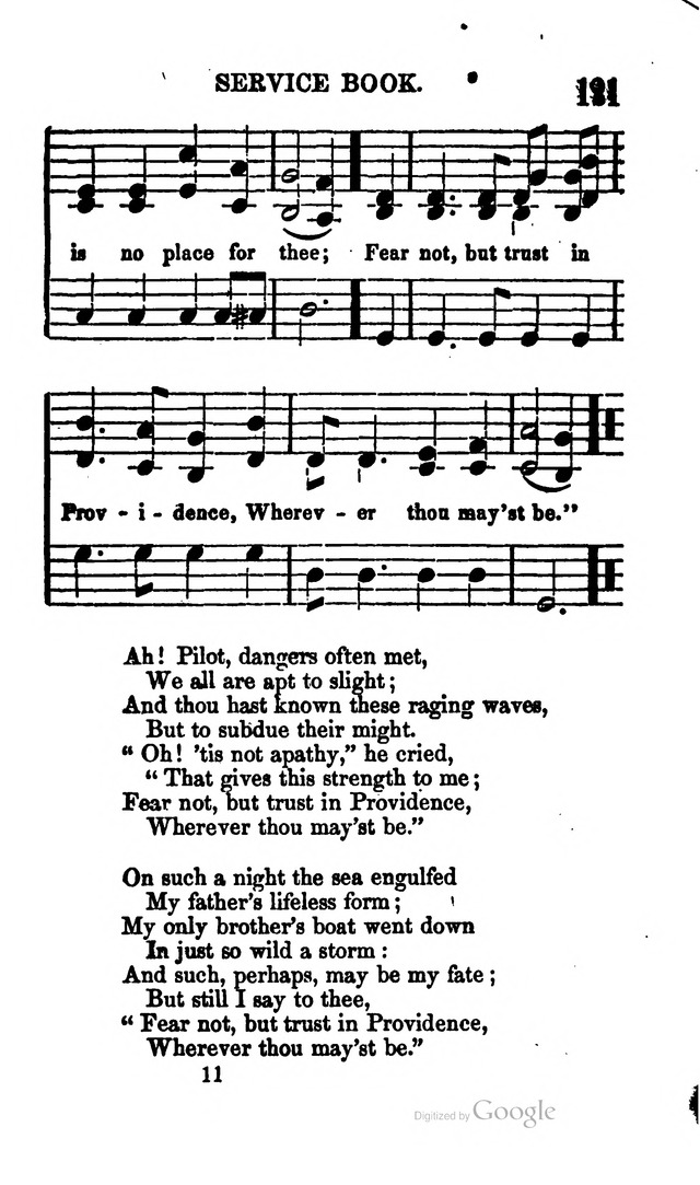 A Service Book: with a selection of tunes and hymns for Sabbath schools (6th ed.) page 121