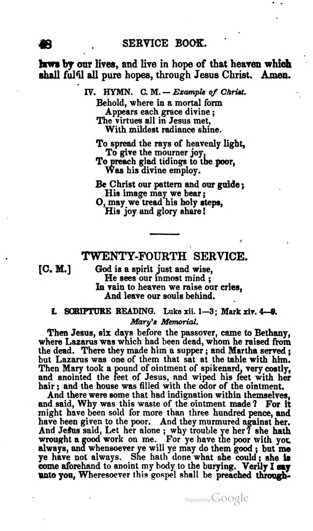 A Service Book: with a selection of tunes and hymns for Sabbath schools (6th ed.) page 48