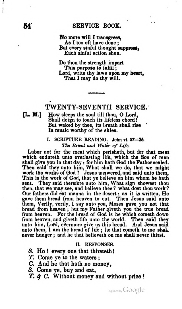 A Service Book: with a selection of tunes and hymns for Sabbath schools (6th ed.) page 54