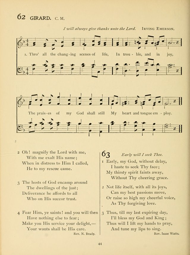 School and College Hymnal: a collection of hymns and of selections for responsive readings page 46