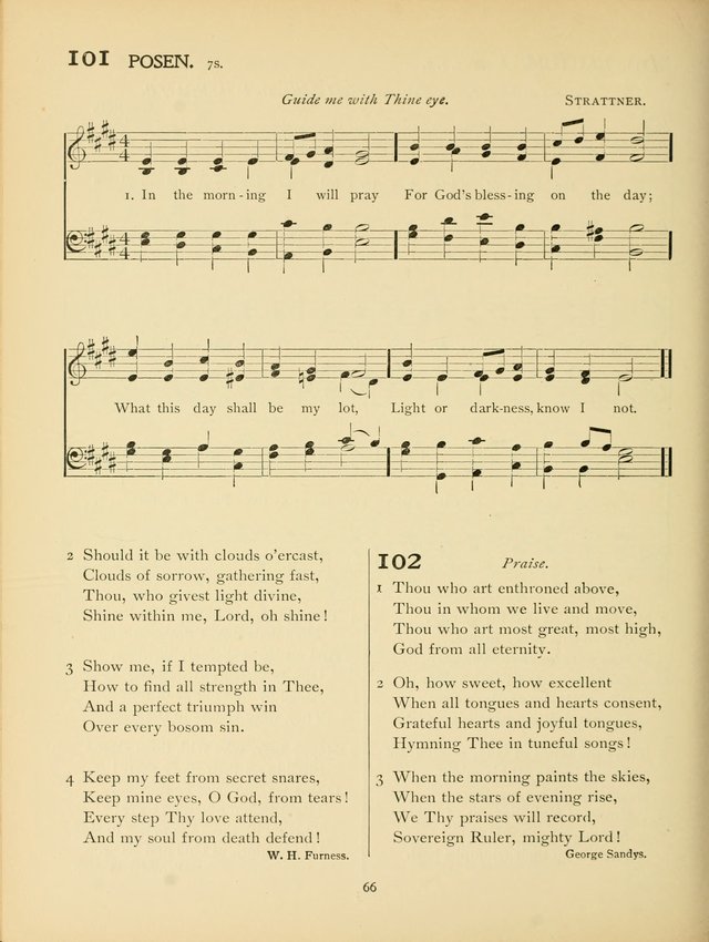 School and College Hymnal: a collection of hymns and of selections for responsive readings page 68