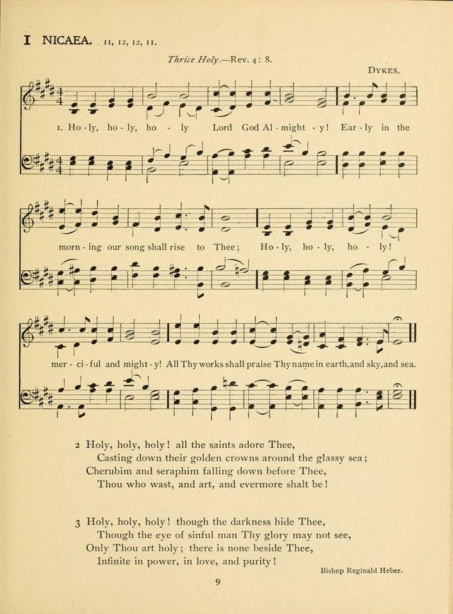 School and College Hymnal: a collection of hymns and of selections for responsive readings page 9