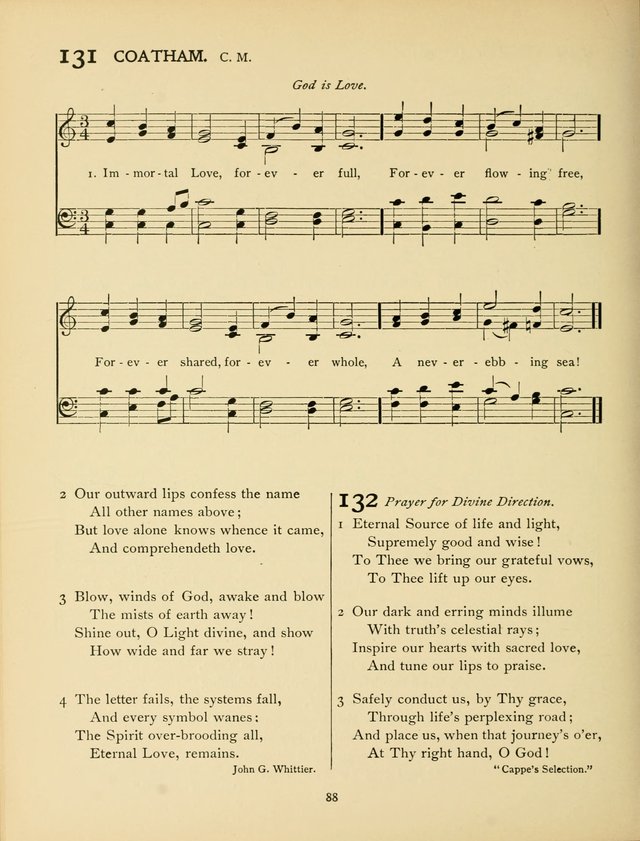 School and College Hymnal: a collection of hymns and of selections for responsive readings page 90