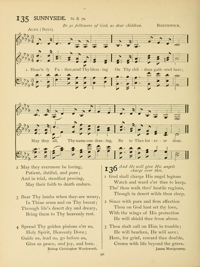 School and College Hymnal: a collection of hymns and of selections for responsive readings page 92